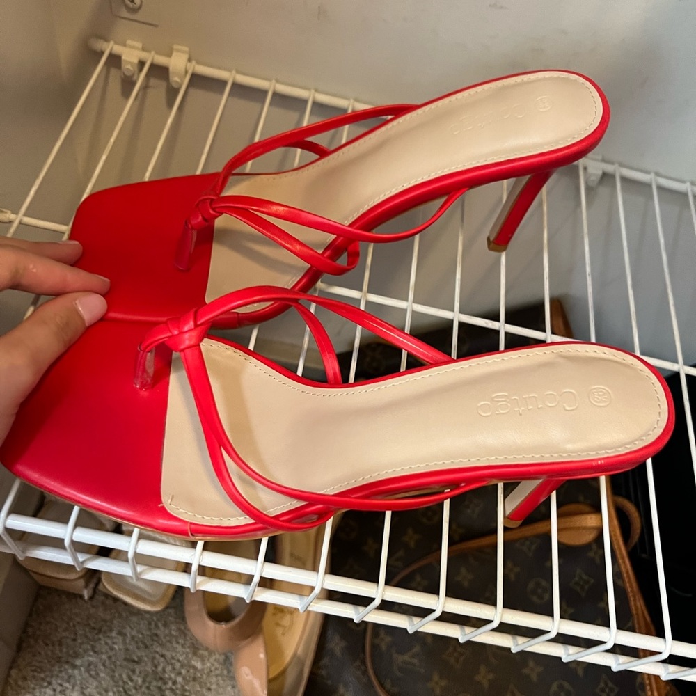 Red Strappy Heels